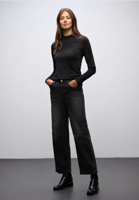 Glitterend shirt Black