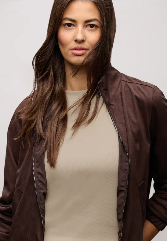 Top basique avec structure côtelée cotton beige