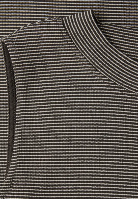 Top de base rayé darkest brown