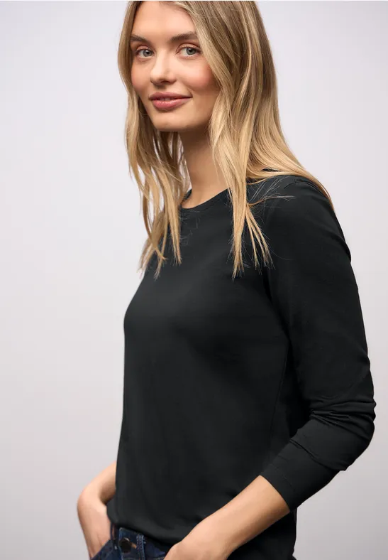 Basic Rundhalsshirt Black
