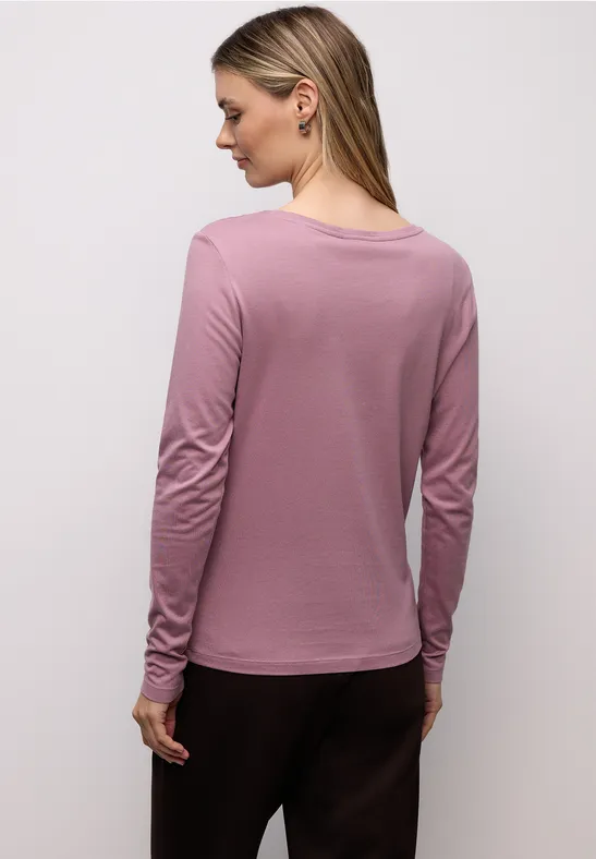 T-shirt basique à col rond muted plum