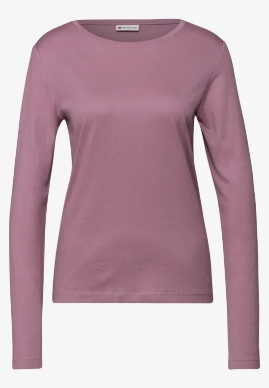 T-shirt basique à col rond muted plum