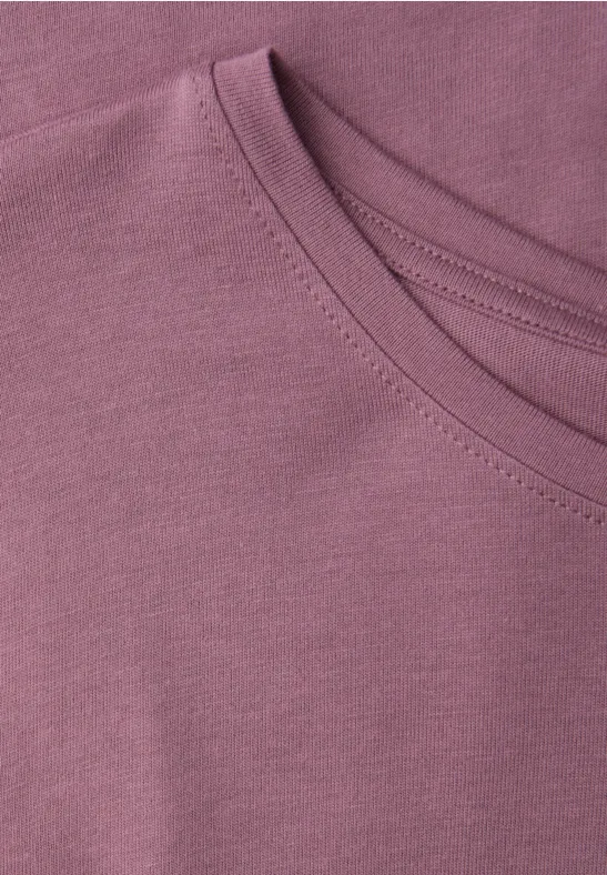 T-shirt basique à col rond muted plum