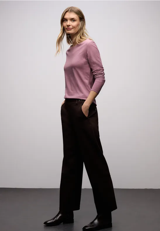 T-shirt basique à col rond muted plum