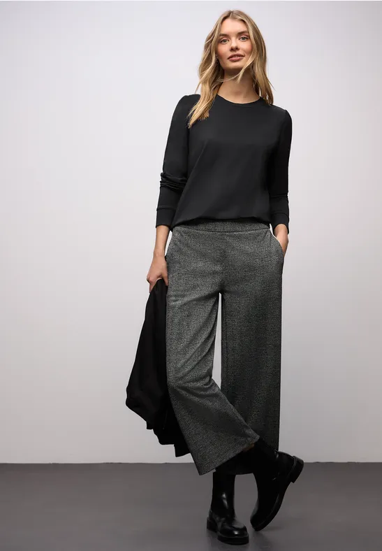 Shirt mit Raffung Black