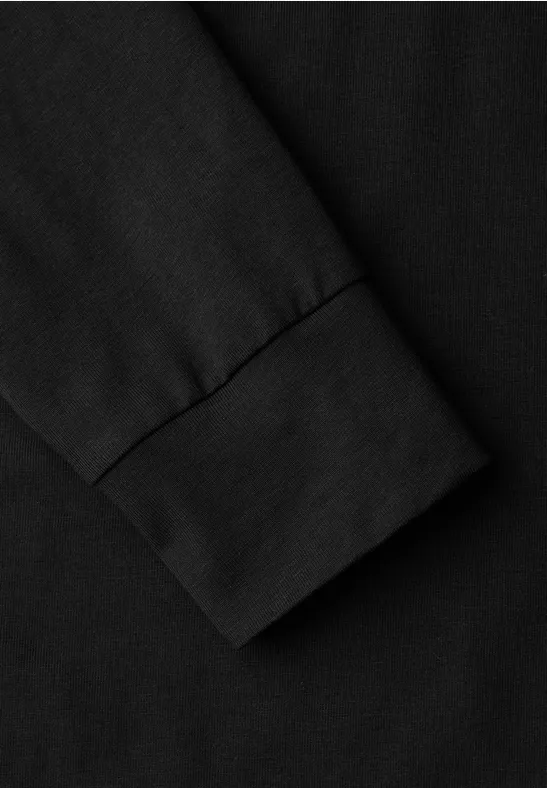 Shirt mit Raffung Black