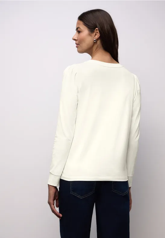 Shirt mit Raffung off white