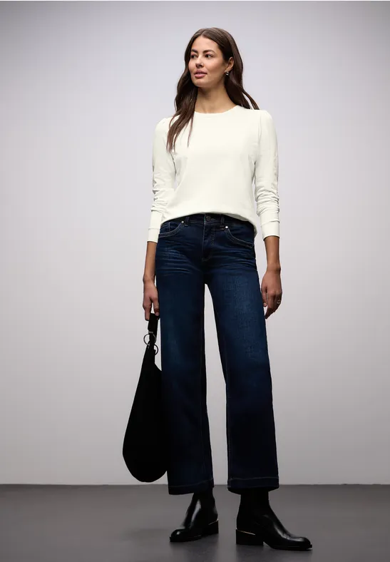 Shirt mit Raffung off white