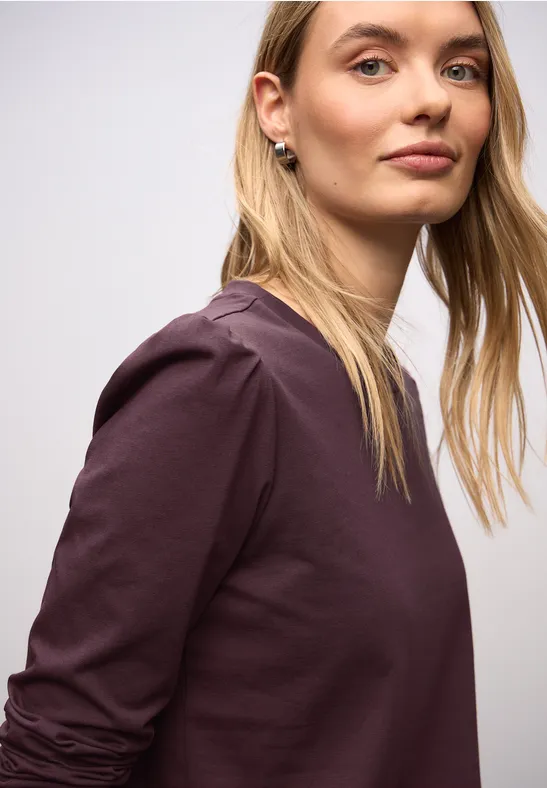 Shirt mit Raffung jazz berry