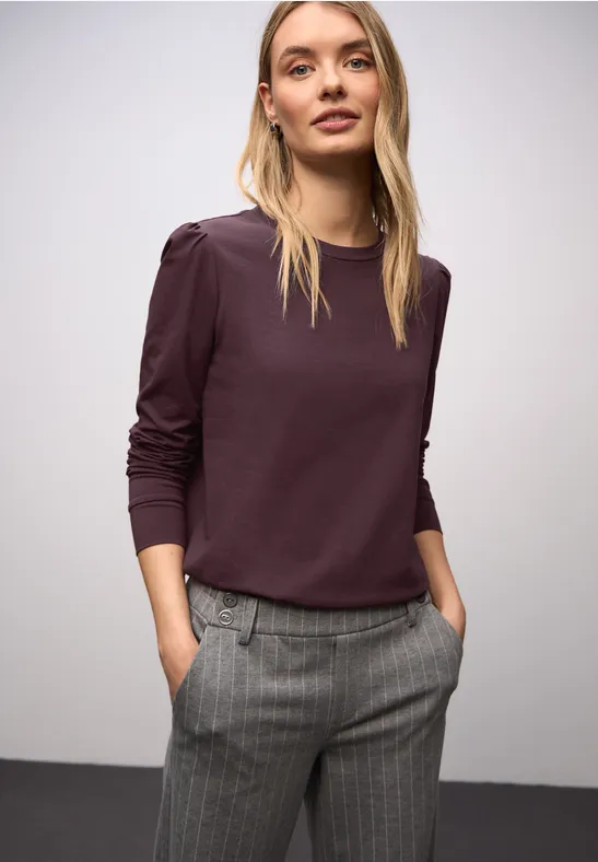 Shirt mit Raffung jazz berry