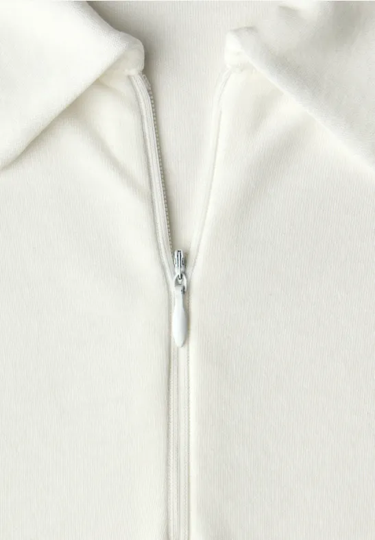 Poloshirt mit Zipper off white