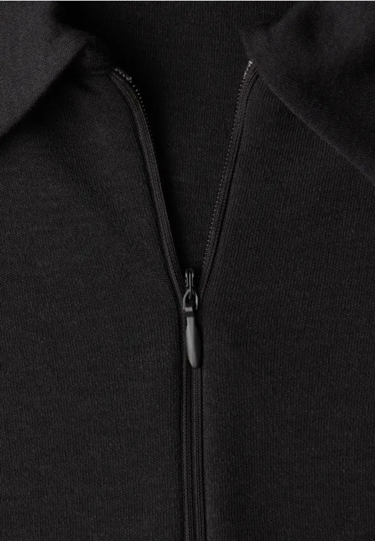 Poloshirt mit Zipper darkest brown