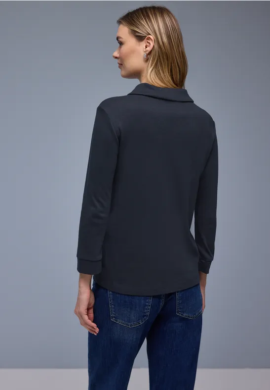 Polo avec fermeture éclair shadowed navy