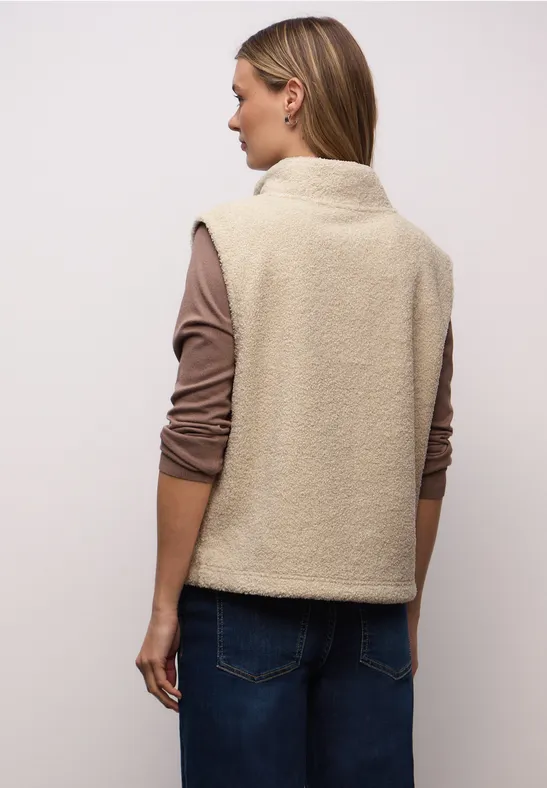 Teddy Shirt avec fermeture éclair Soft Fawn Beige