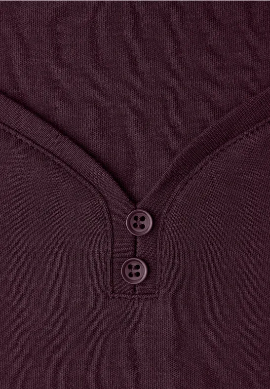 Basic shirt met knoopdetail Jazz Berry