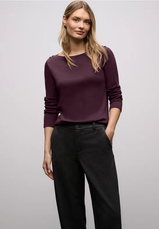 Shirt mit Knopfdetails jazz berry