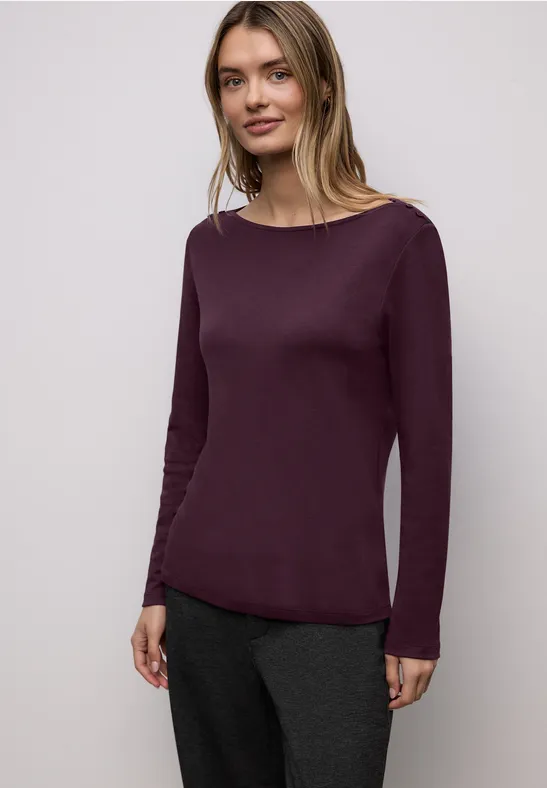 Shirt mit Knopfdetails jazz berry
