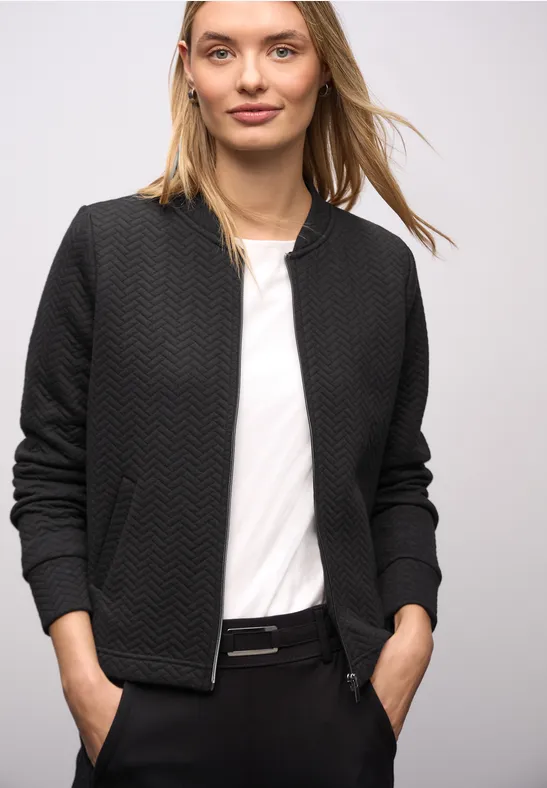 Strukturjacke Black