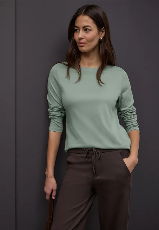 T-shirt en couleur unie dark serene green