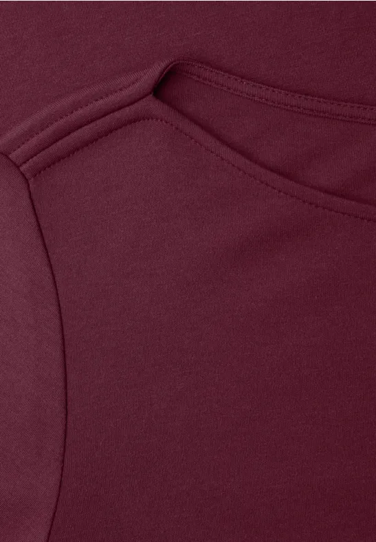 Shirt in Unifarbe truffle red