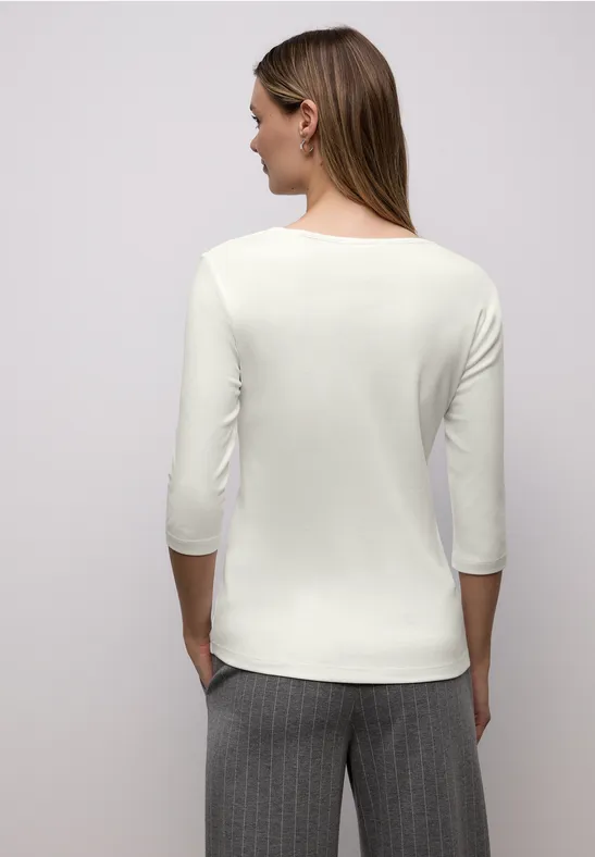 T-shirt avec encolure en cœur off white