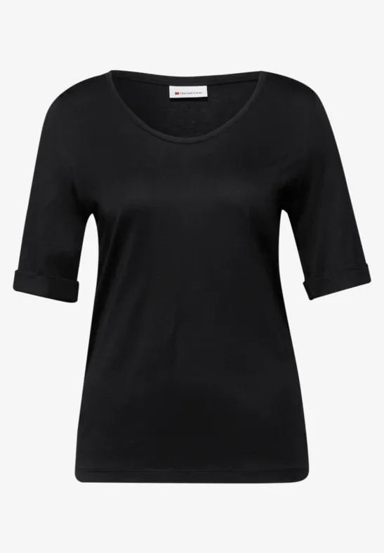 Shirt met omslag Black