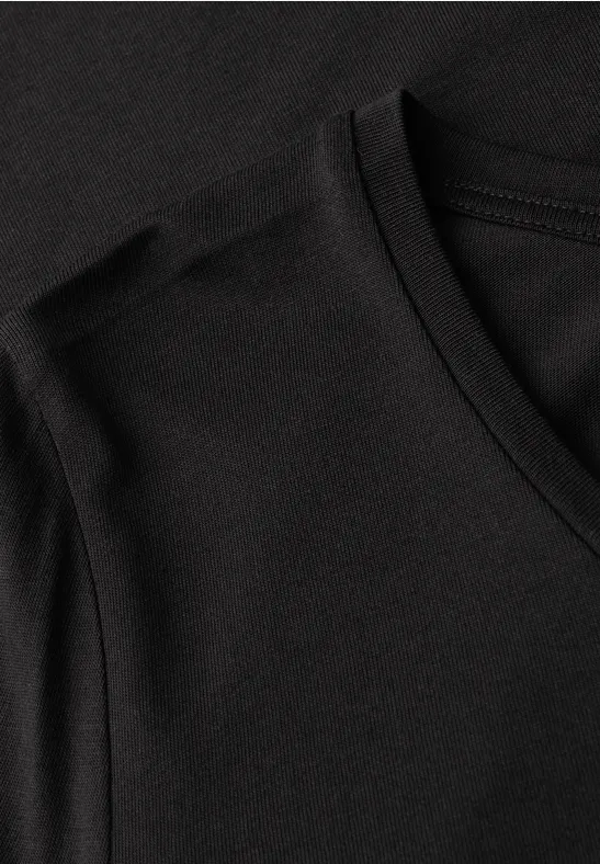 Shirt met omslag Black