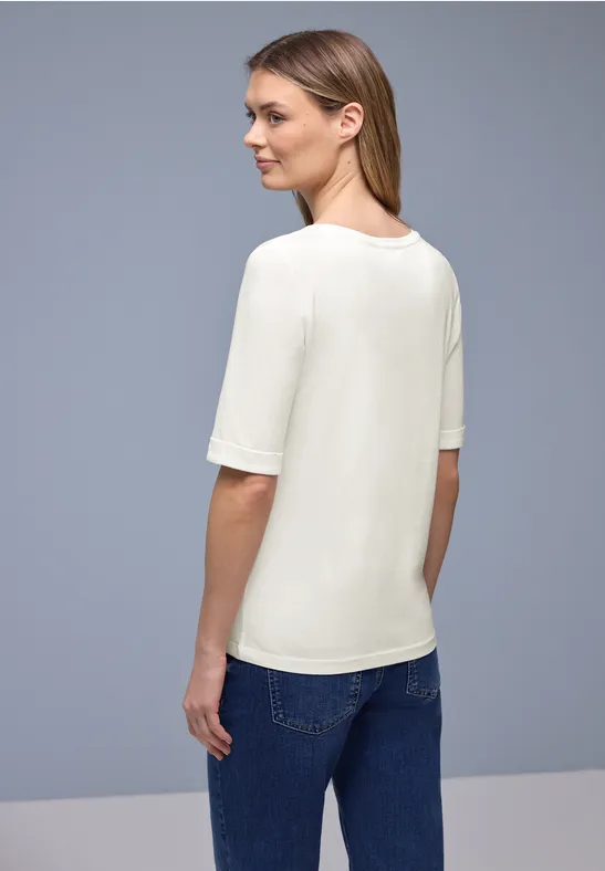 Shirt met omslag off white