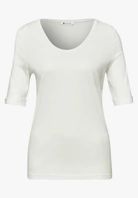 Shirt met omslag off white