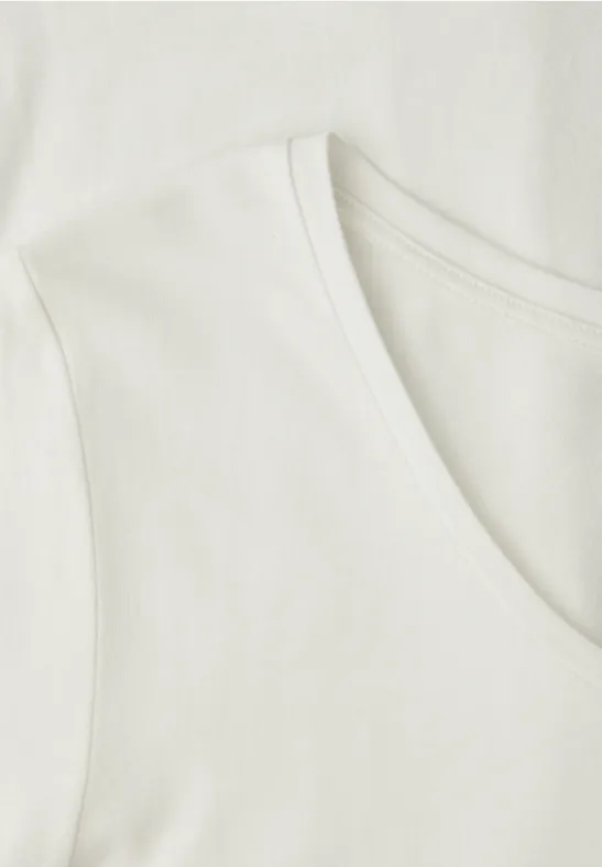 Shirt met omslag off white