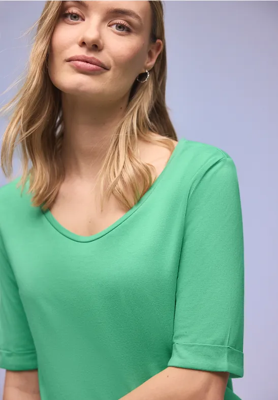 Shirt met omslag arcadia green