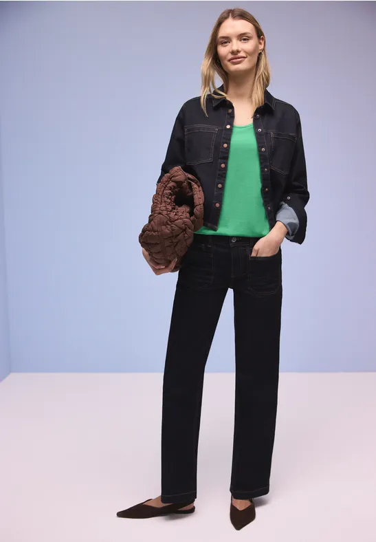 Shirt met omslag arcadia green