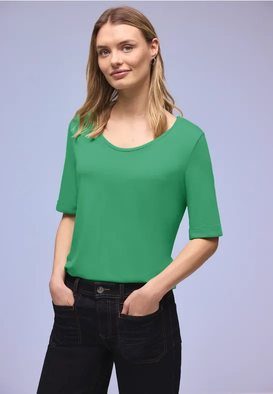 Shirt met omslag arcadia green