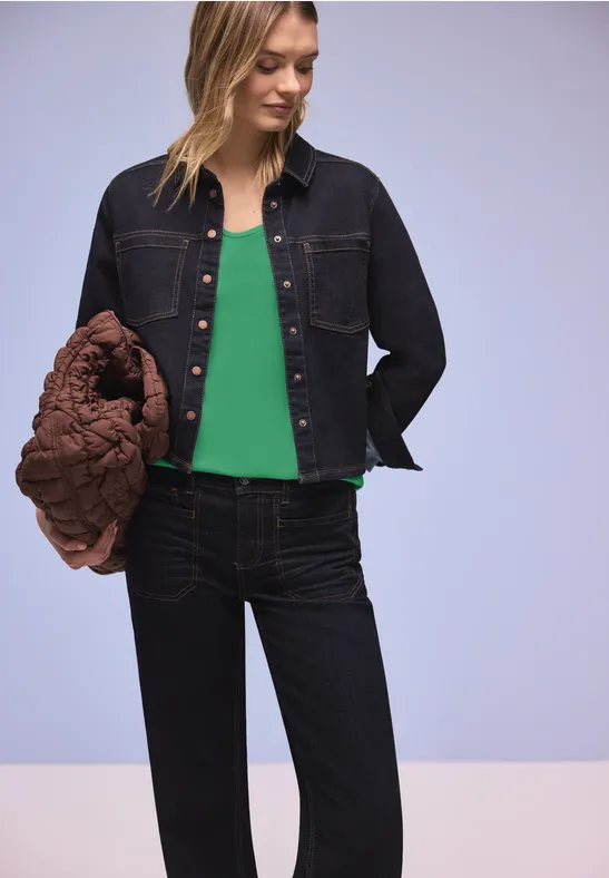 Shirt met omslag arcadia green