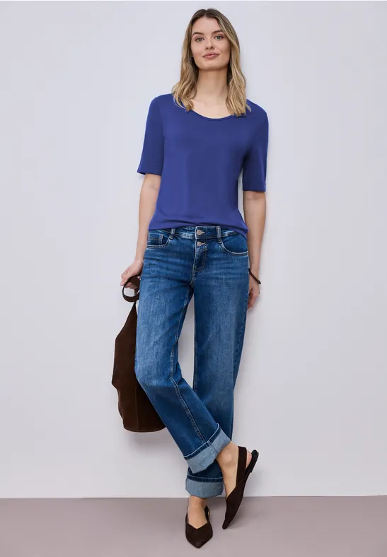 Shirt met omslag amparo blue