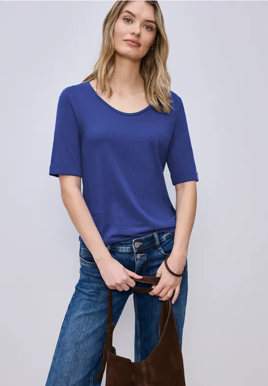 Shirt met omslag amparo blue