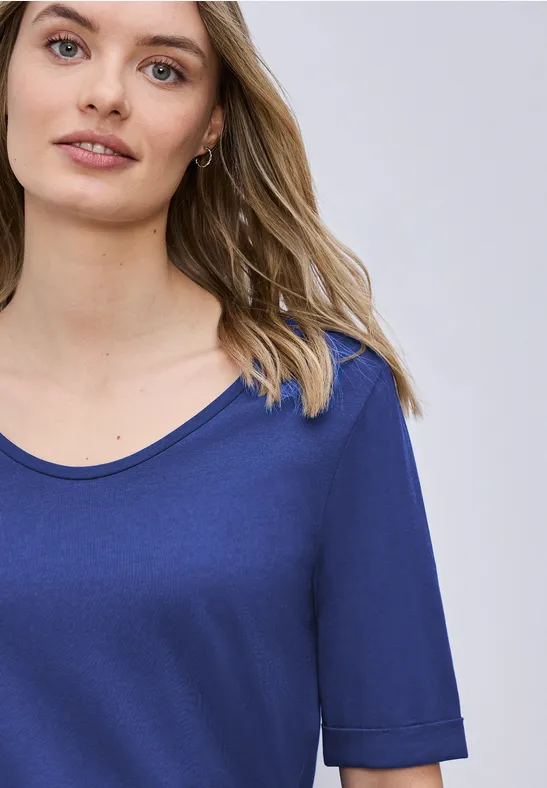 Shirt met omslag amparo blue