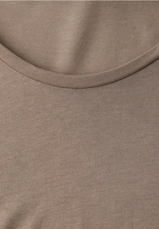 Shirt met omslag light terra mocha