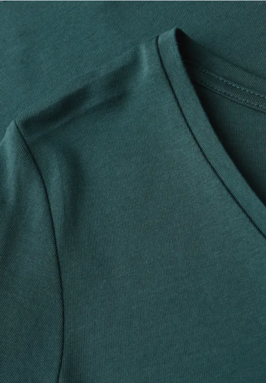 Shirt met omslag mediterra green