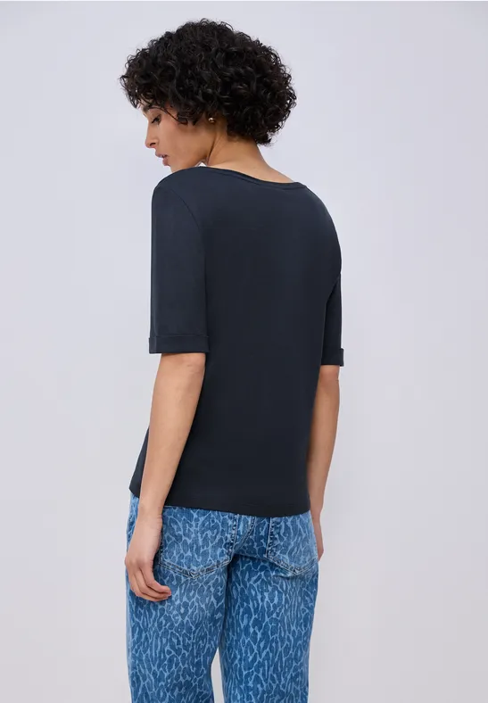 Shirt met omslag shadowed navy