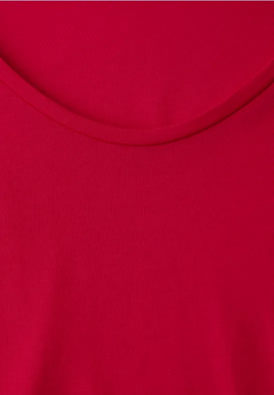 T-shirt avec turn-up salsa red