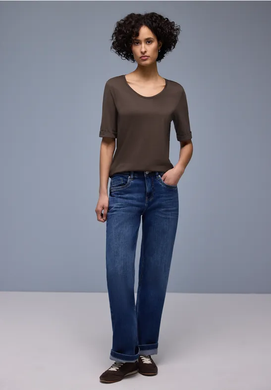 Shirt met omslag molten earth