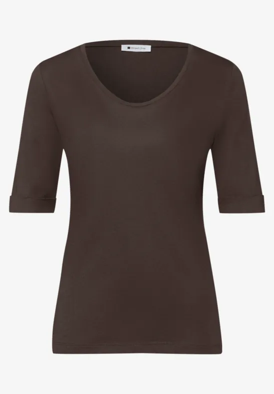 Shirt met omslag molten earth