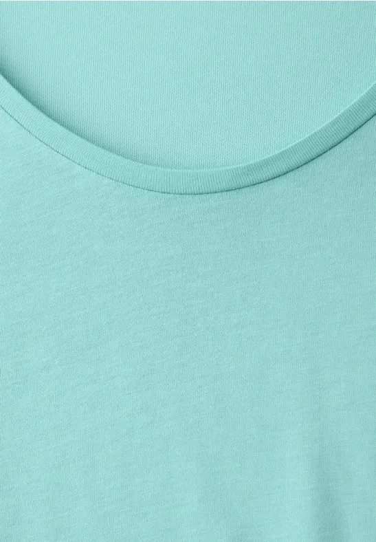 Shirt met omslag misty mint