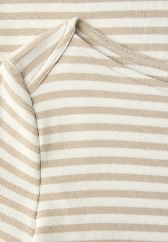 Gestreiftes T-Shirt cotton beige