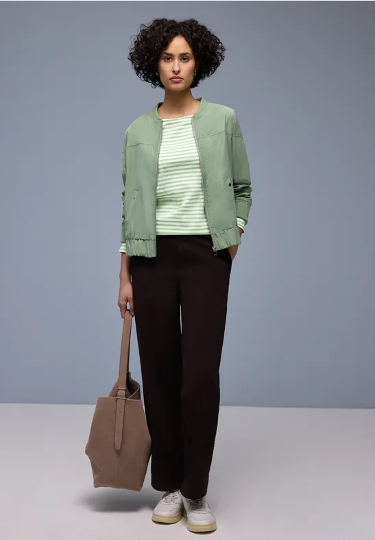 Gestreiftes T-Shirt pale mint green