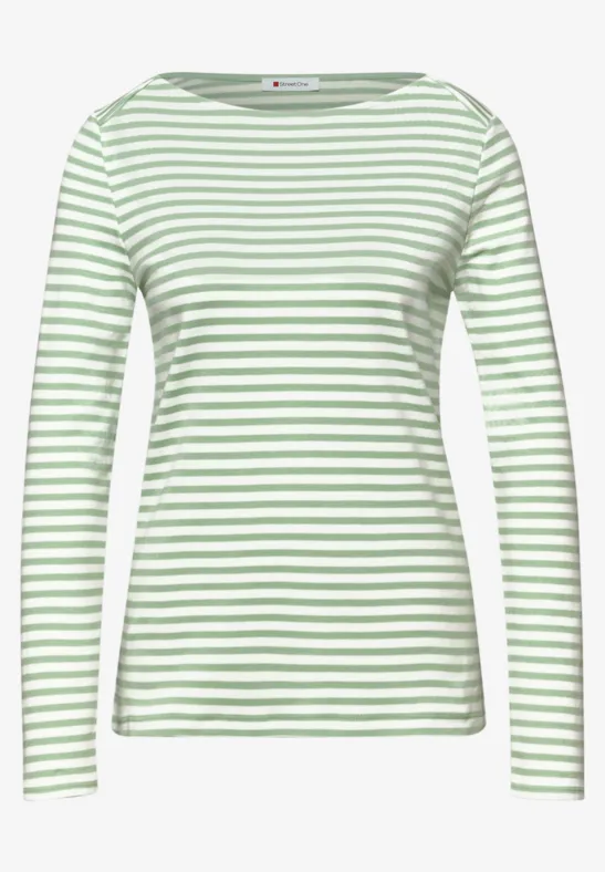Gestreiftes T-Shirt pale mint green