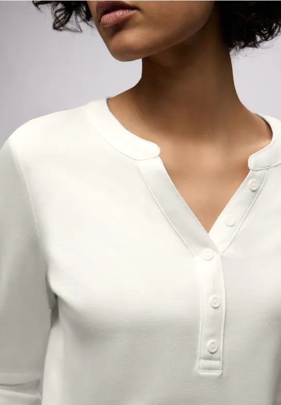 Shirt in effen kleur off white