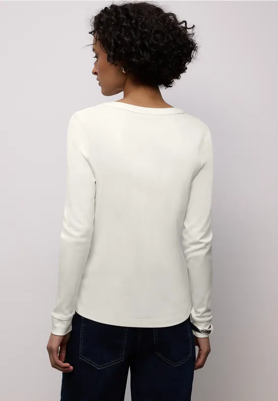 Shirt in effen kleur off white