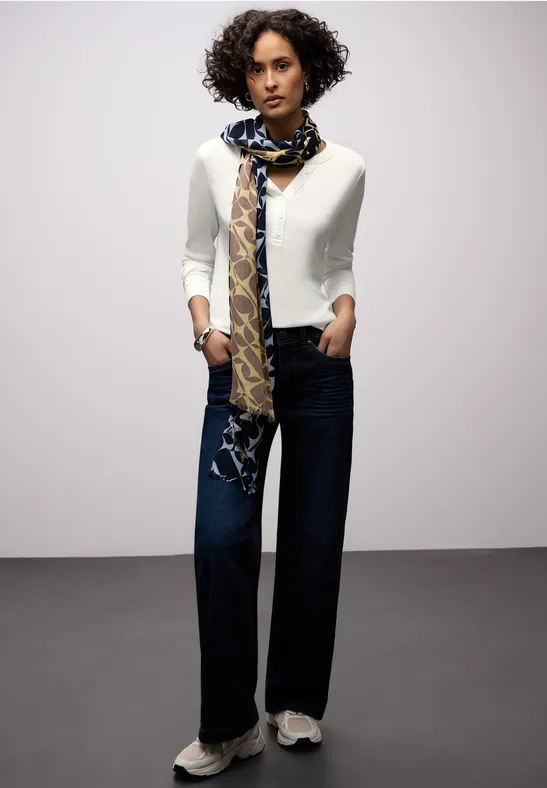 Shirt in effen kleur off white